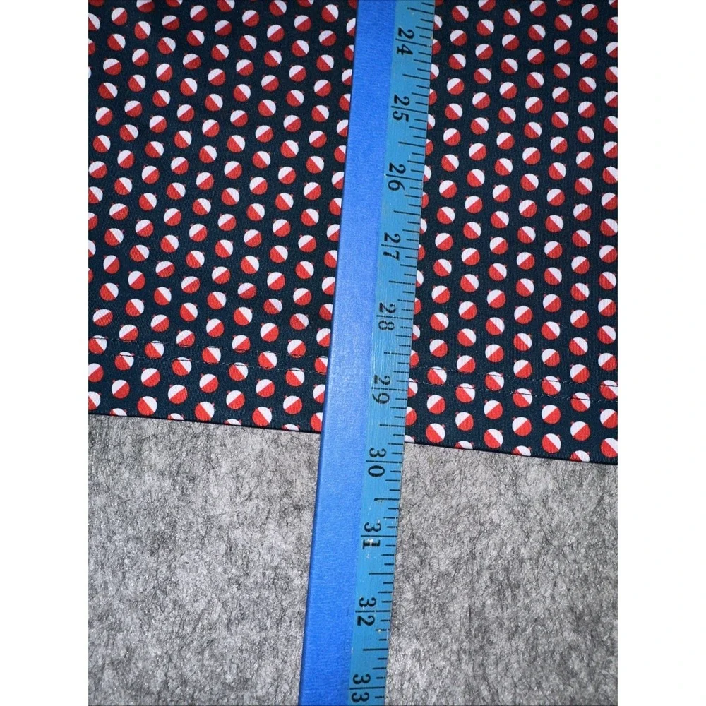 Waggle Mens Bobby Golf Polo Size XL with all over Red Bobbers print Blue-(005-6) - Picture 4 of 6